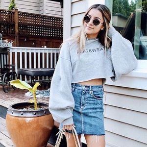 ROCAWEAR CROP SWEATER WITH BIG SLEEVES